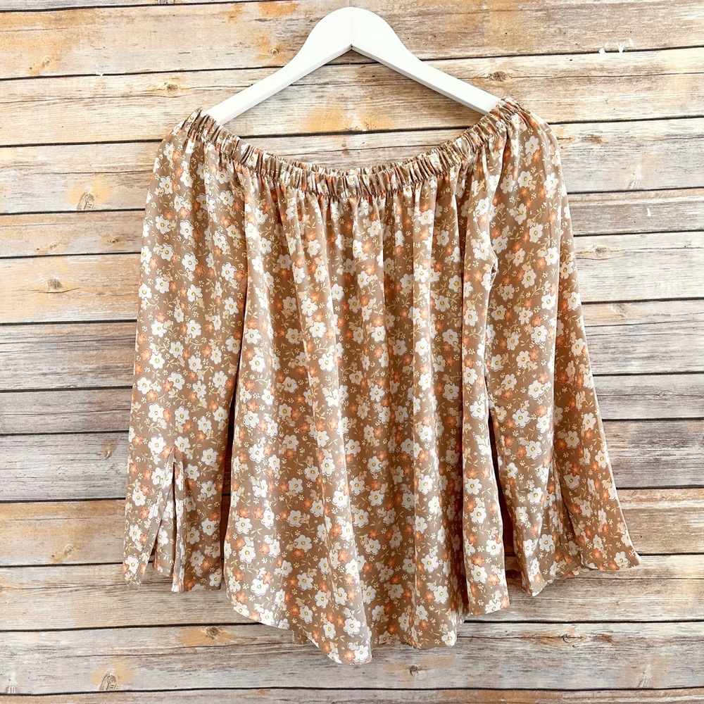 MONTE Blouse Women’s Size Small Floral Off The Shoulder NWT